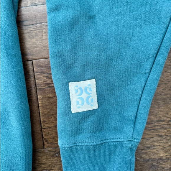 GUC Glossier Limited Edition Embroidered Soft Sage Teal Hoodie - Picture 4 of 8